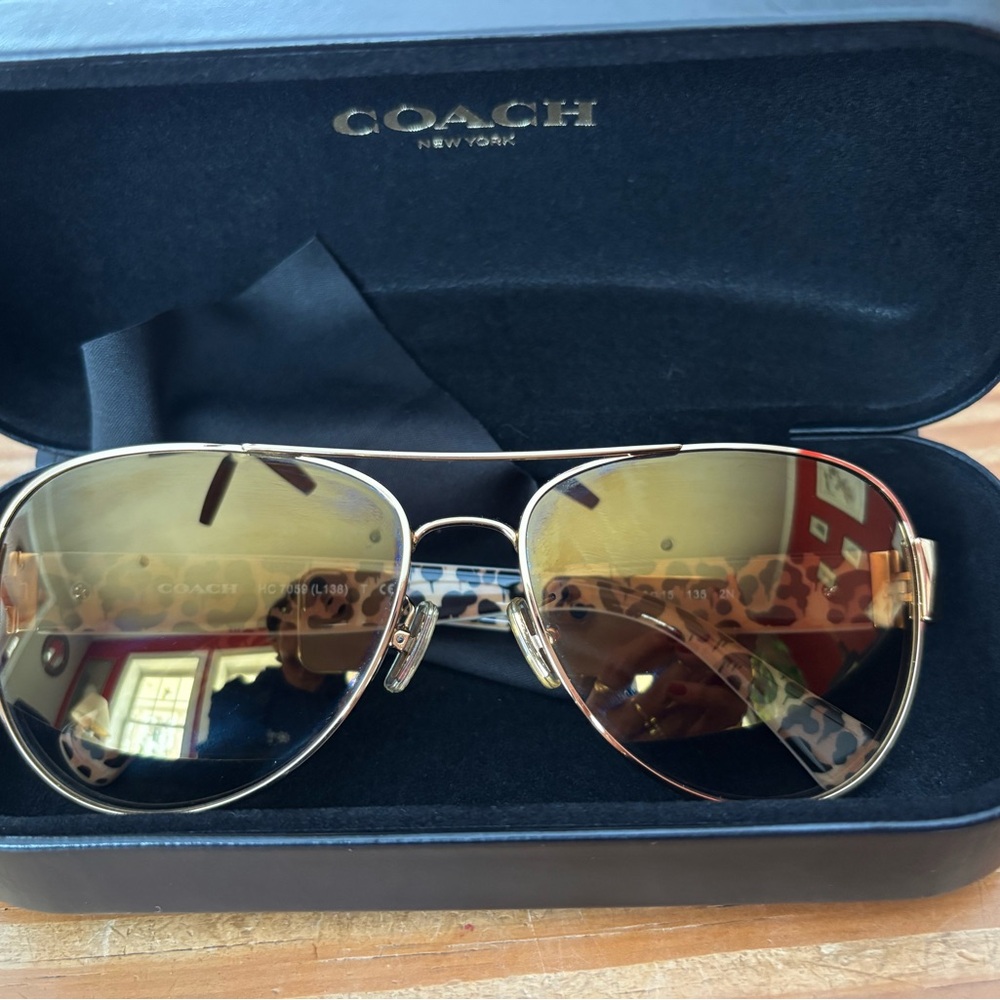 Coach Gold Aviator Sunglasses